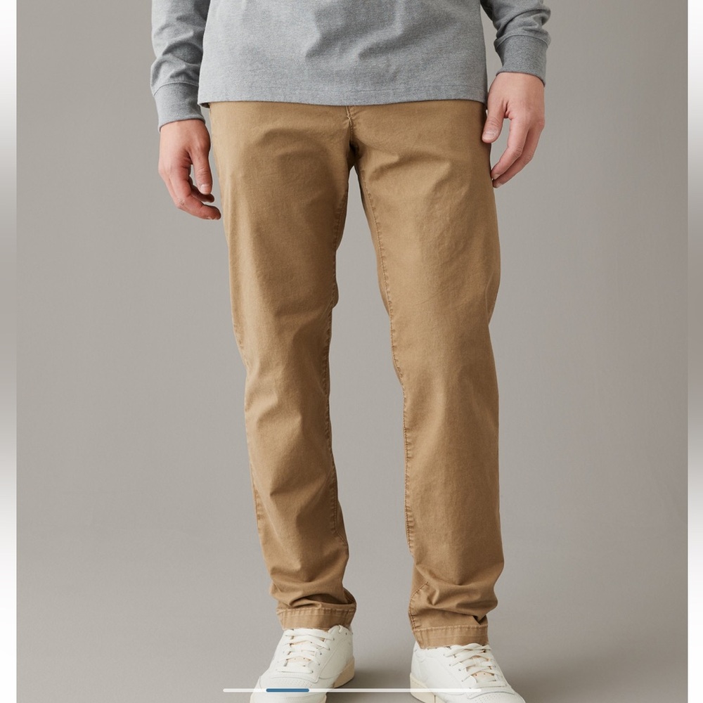 American Eagle Slim Straight Lived-In Flex Khaki Pants Men's Size 36x30, NWT